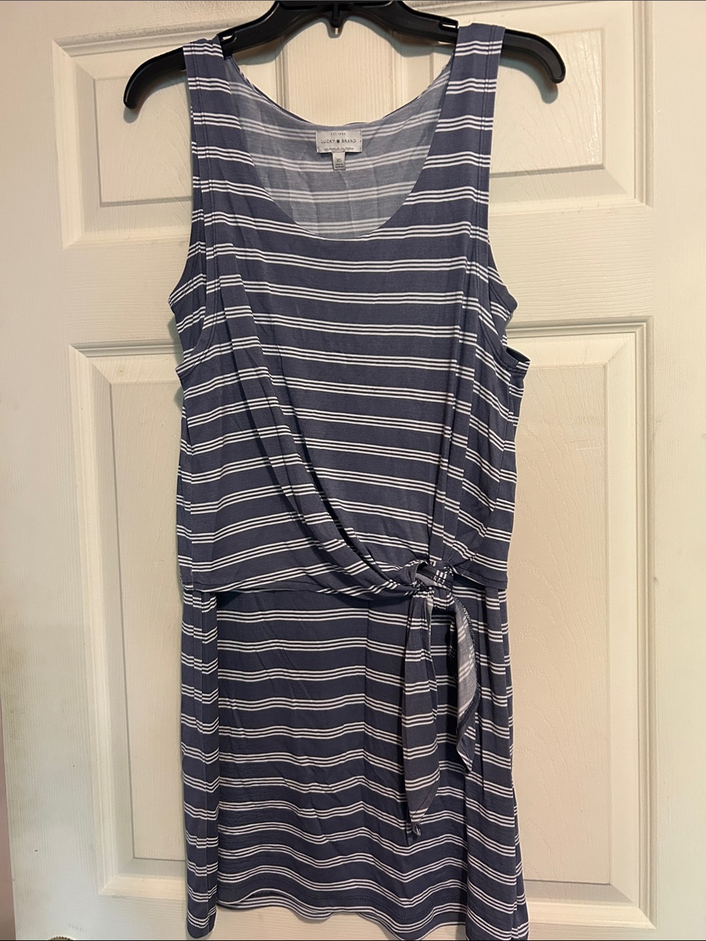 Lucky Brand blue and white striped sleeveless dress Size XS